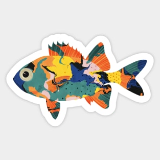 Blue fish Sticker